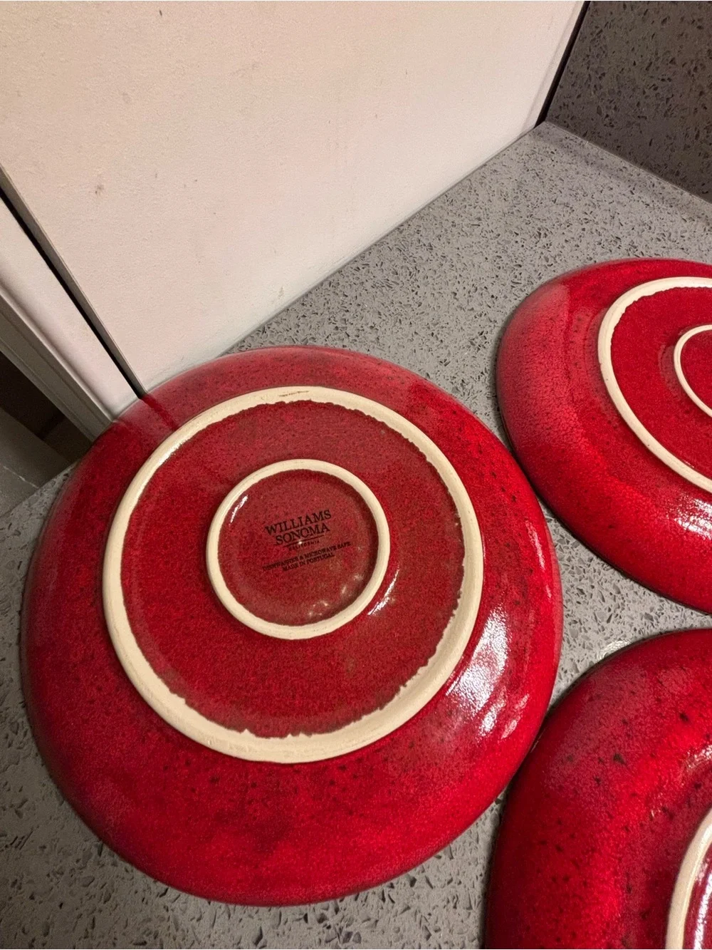 3 Red Ceramic Dinner Plate - Vibrant Red Williams Sonoma